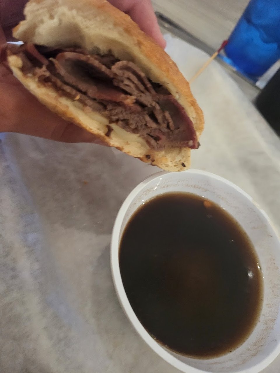 Hot French Dip Sandwich