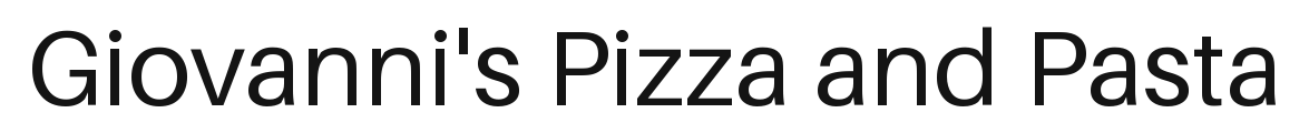 Giovanni's Pizza and Pasta